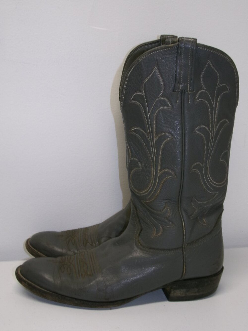 Vintage 90s Hondo Boots El Paso Texas Embroidered Cowboy Rodeo Boots 10 1/2 B